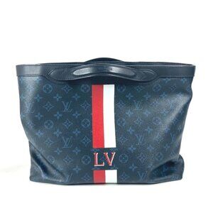 LOUIS VUITTON Navy Monogram Tote Bag